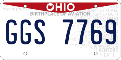 OH license plate GGS7769