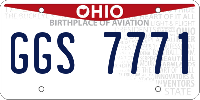 OH license plate GGS7771