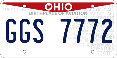 OH license plate GGS7772