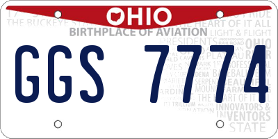 OH license plate GGS7774