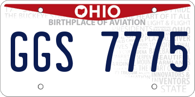 OH license plate GGS7775