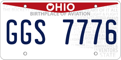 OH license plate GGS7776