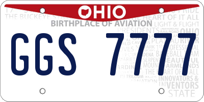 OH license plate GGS7777