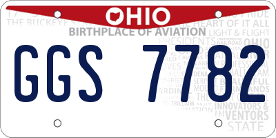OH license plate GGS7782