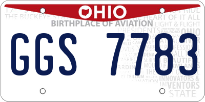 OH license plate GGS7783