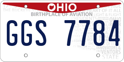 OH license plate GGS7784