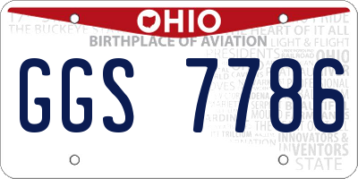 OH license plate GGS7786