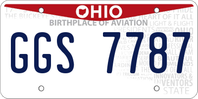 OH license plate GGS7787