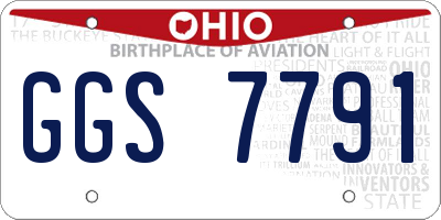 OH license plate GGS7791