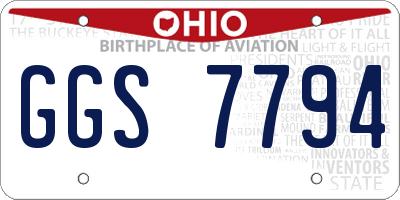 OH license plate GGS7794