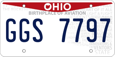 OH license plate GGS7797