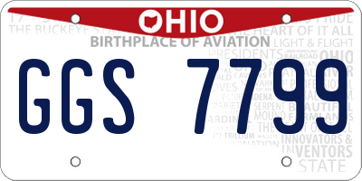 OH license plate GGS7799