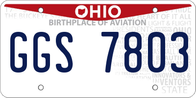 OH license plate GGS7803