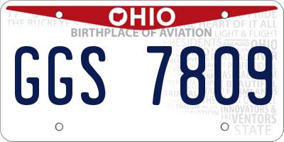 OH license plate GGS7809