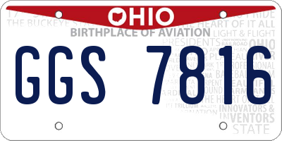OH license plate GGS7816