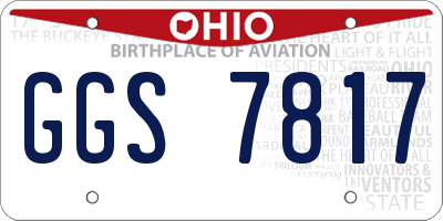 OH license plate GGS7817