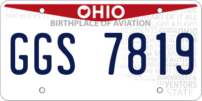 OH license plate GGS7819