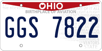 OH license plate GGS7822