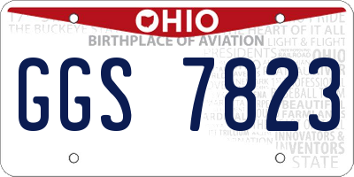 OH license plate GGS7823