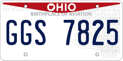 OH license plate GGS7825