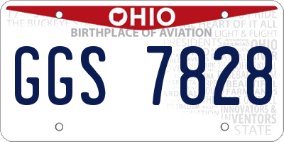 OH license plate GGS7828