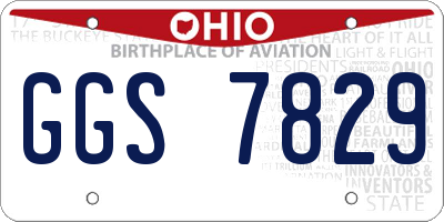 OH license plate GGS7829