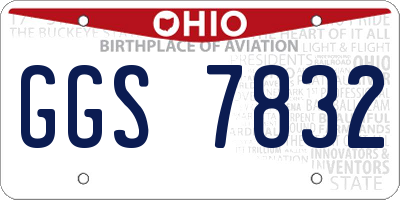 OH license plate GGS7832