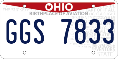OH license plate GGS7833