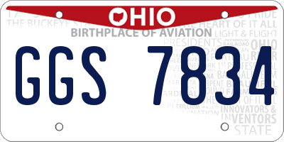 OH license plate GGS7834