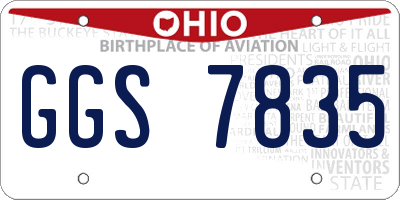 OH license plate GGS7835