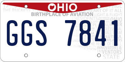 OH license plate GGS7841