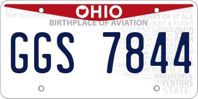 OH license plate GGS7844