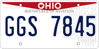 OH license plate GGS7845