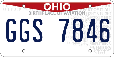 OH license plate GGS7846