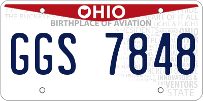 OH license plate GGS7848