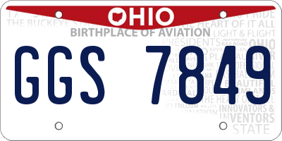 OH license plate GGS7849