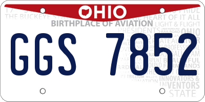 OH license plate GGS7852