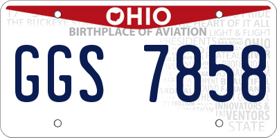 OH license plate GGS7858