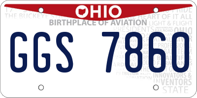 OH license plate GGS7860