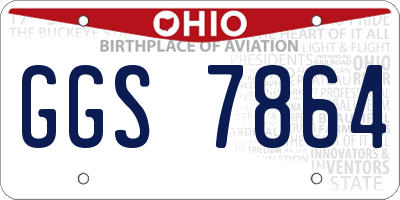 OH license plate GGS7864