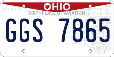 OH license plate GGS7865
