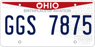 OH license plate GGS7875