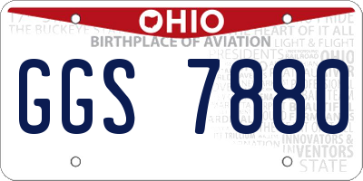 OH license plate GGS7880
