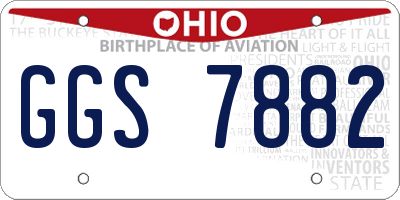 OH license plate GGS7882