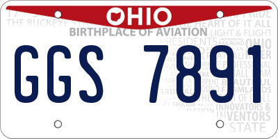 OH license plate GGS7891