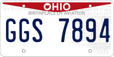 OH license plate GGS7894