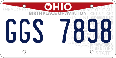 OH license plate GGS7898