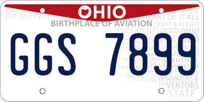 OH license plate GGS7899