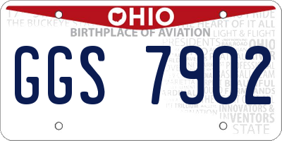 OH license plate GGS7902