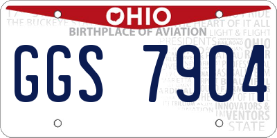 OH license plate GGS7904